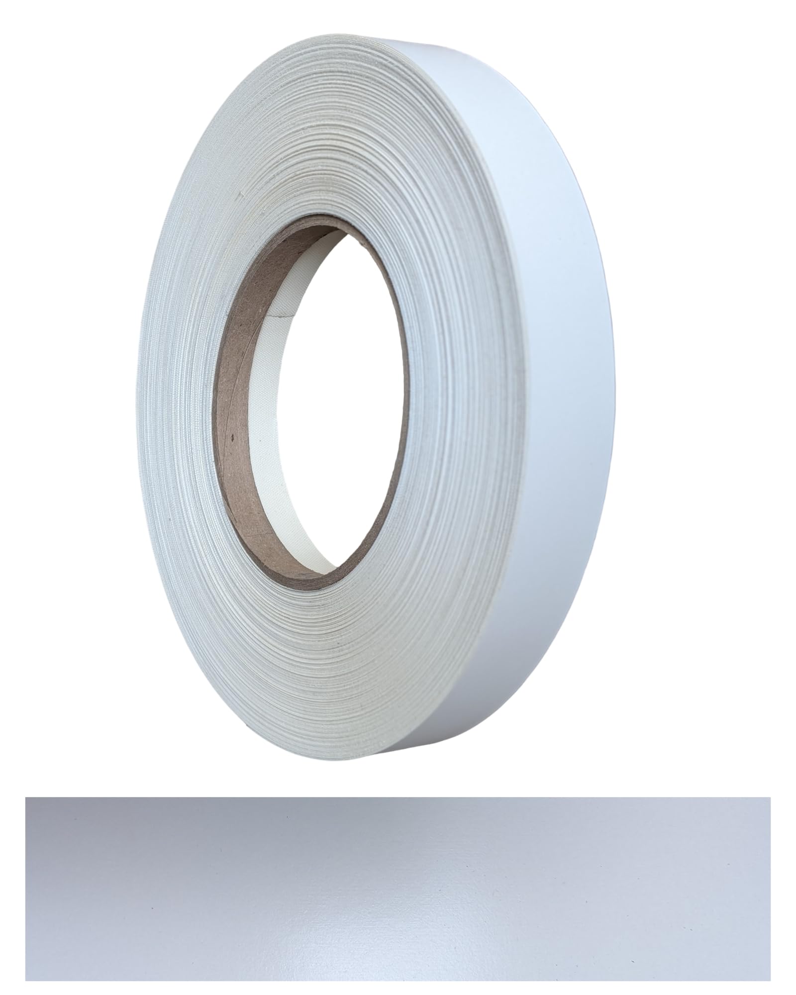 Gedotec Kantenumleimer 21 mm | 100 m Rolle | Weiss Glatt | Umleimer zum Aufbügeln | mit integriertem Schmelzkleber | Kantenband für Möbel | Melaminleiste | Holzfurnier | Möbelkanten-Band