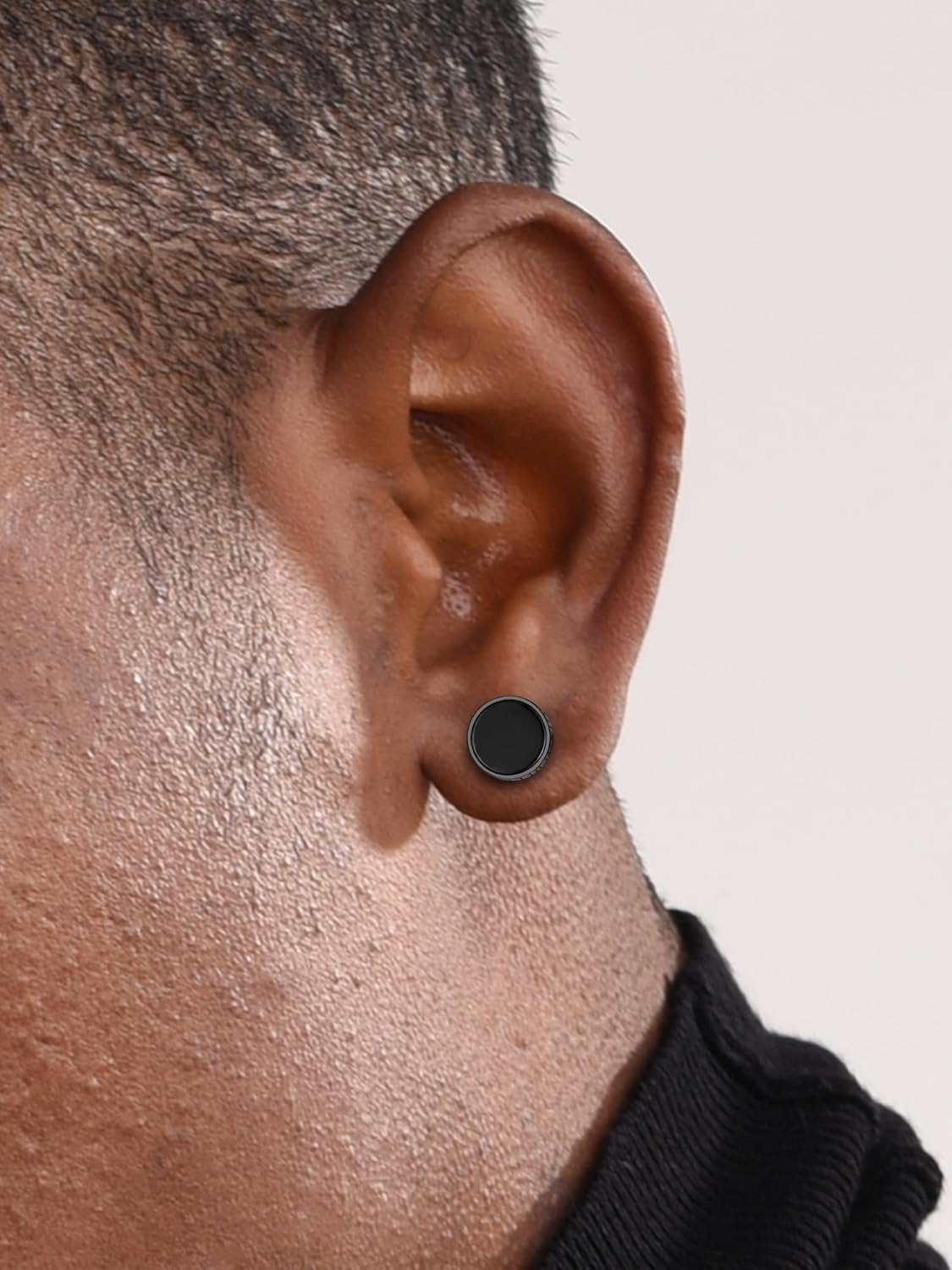 ChicSilver 925 Sterling Silver Viking Rune Natural Black Onyx Stud Earrings For Women Men - Image 4