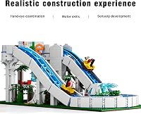 Mould King 11021 Vízipark vízicsúszdás építőjáték 2088 db, motoros MOC vidámpark játszótér modell gyerekeknek felnőtteknek 6