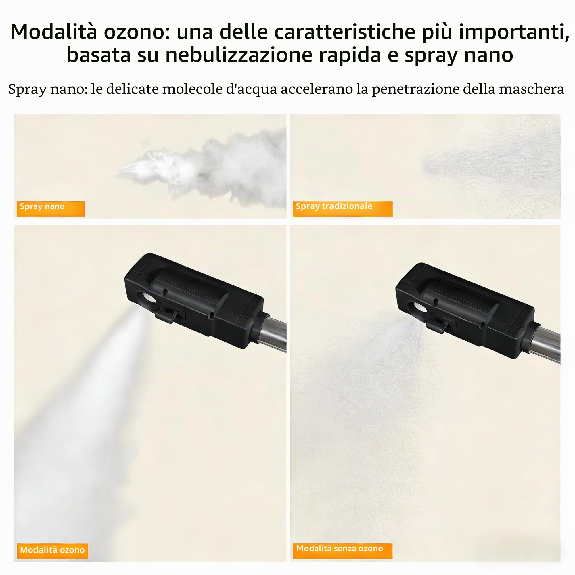 Vapore facciale professionale, vaporizzatore a vapore caldo con ozono, vaporizador per il viso per estetista, spa a casa, nero