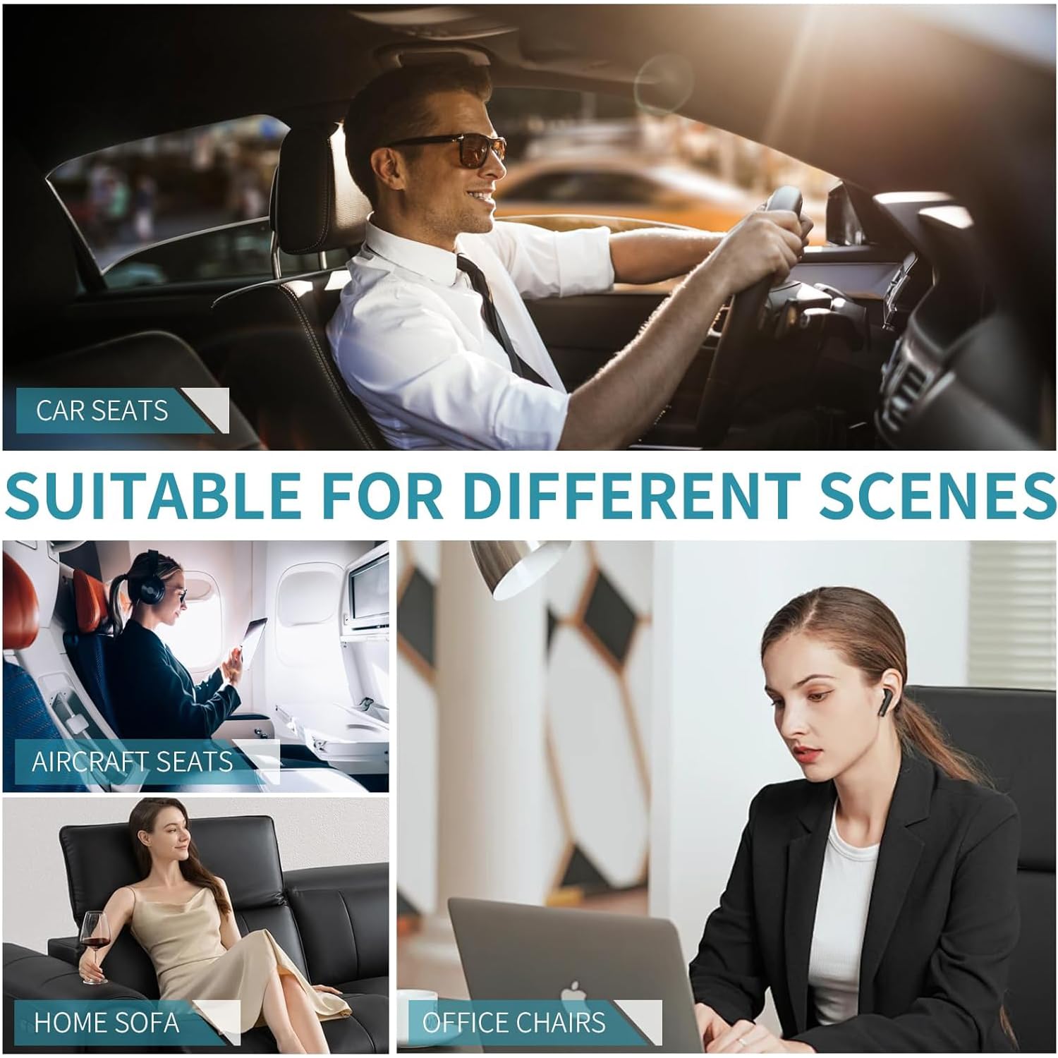 FLORICH Seat Cushion Lumbar Support Pillow for Office Chair Car Lower Back Support Ergonomic Desk Chair Pillow for — view 7