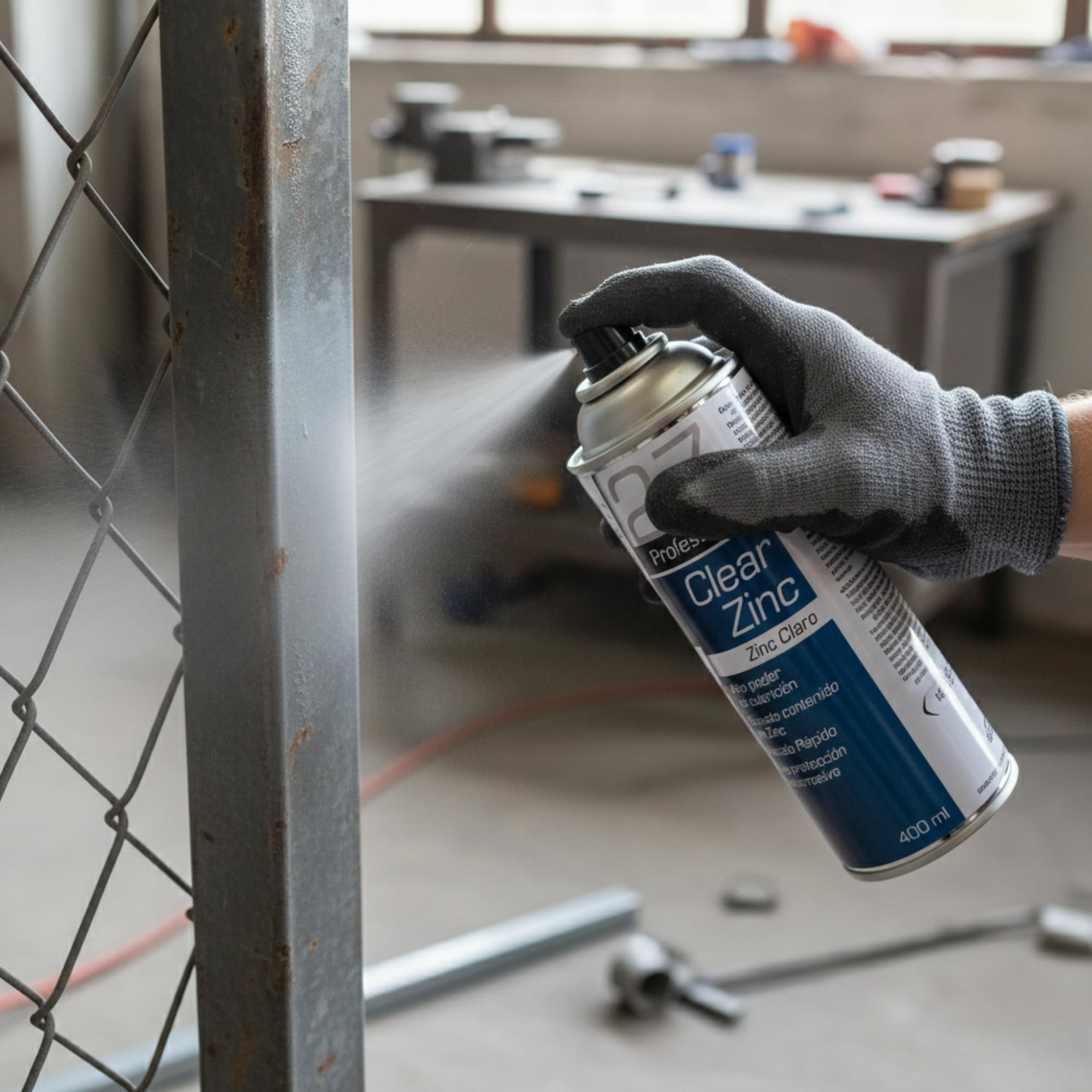 Spray Zinc Anticorrosivo 400ml – Galvanizado en Frío con 98-99% Zinc – Protección Catódica para Soldaduras, Estructuras y Metales – Acabado Zinc Claro Brillante