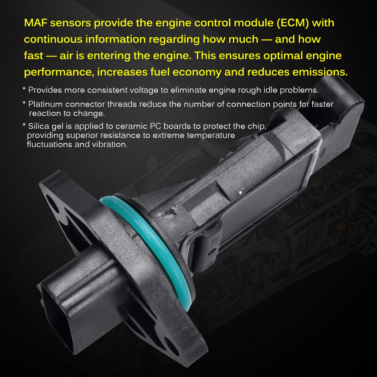 FAERSI Mass Air Flow Sensor Meter MAF 22680-4M500 22680-6N201 Compatible with Nissan Infiniti G20 I30 Maxima Sentra, 2000-2002 G20 2.0L, 2000 2001 I30 Maxima 3.0L & Sentra 2.0L