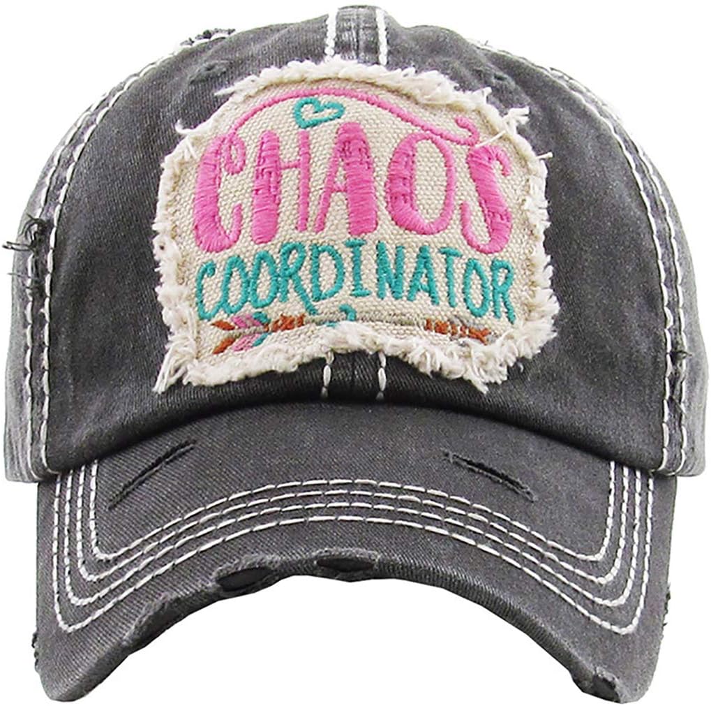 Funky Junque Distressed Vintage Baseball Cap - Embroidered Patch Women's Hat - Holiday, Lifestyle & Patriotic Designs - Image 8