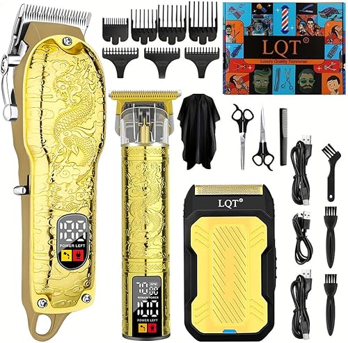 Cortadora de pelo profesional para hombres, recortadora de pelo inalámbrica, juego de cortapelos y recortadores de pelo, kit de corte de pelo para