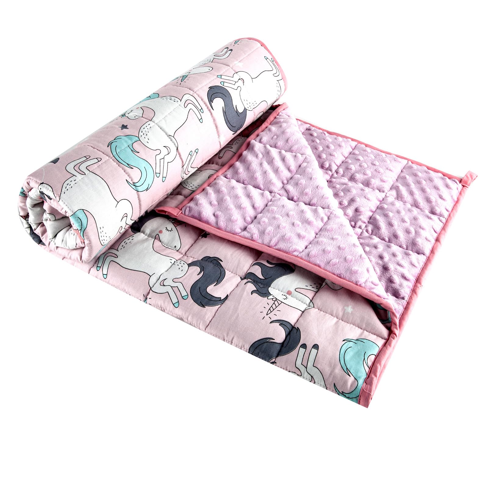 Sleepymoon Gewichtsdecke Therapiedecke Schwere Decke Weighted Blanket Beschwerte Decke Pink 100x150cm 4kg