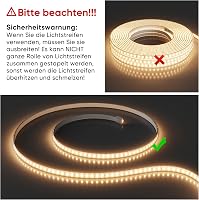Shine Decor 20m LED szalag 220V IP65 vízálló meleg fehér konyhai világítás 9