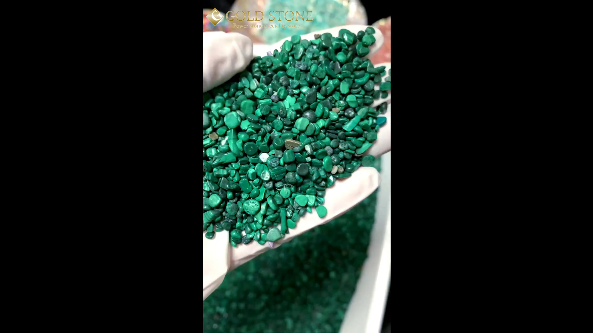 Amazon | [GOLD STONE] マラカイト さざれ石 100g 極小 孔雀石
