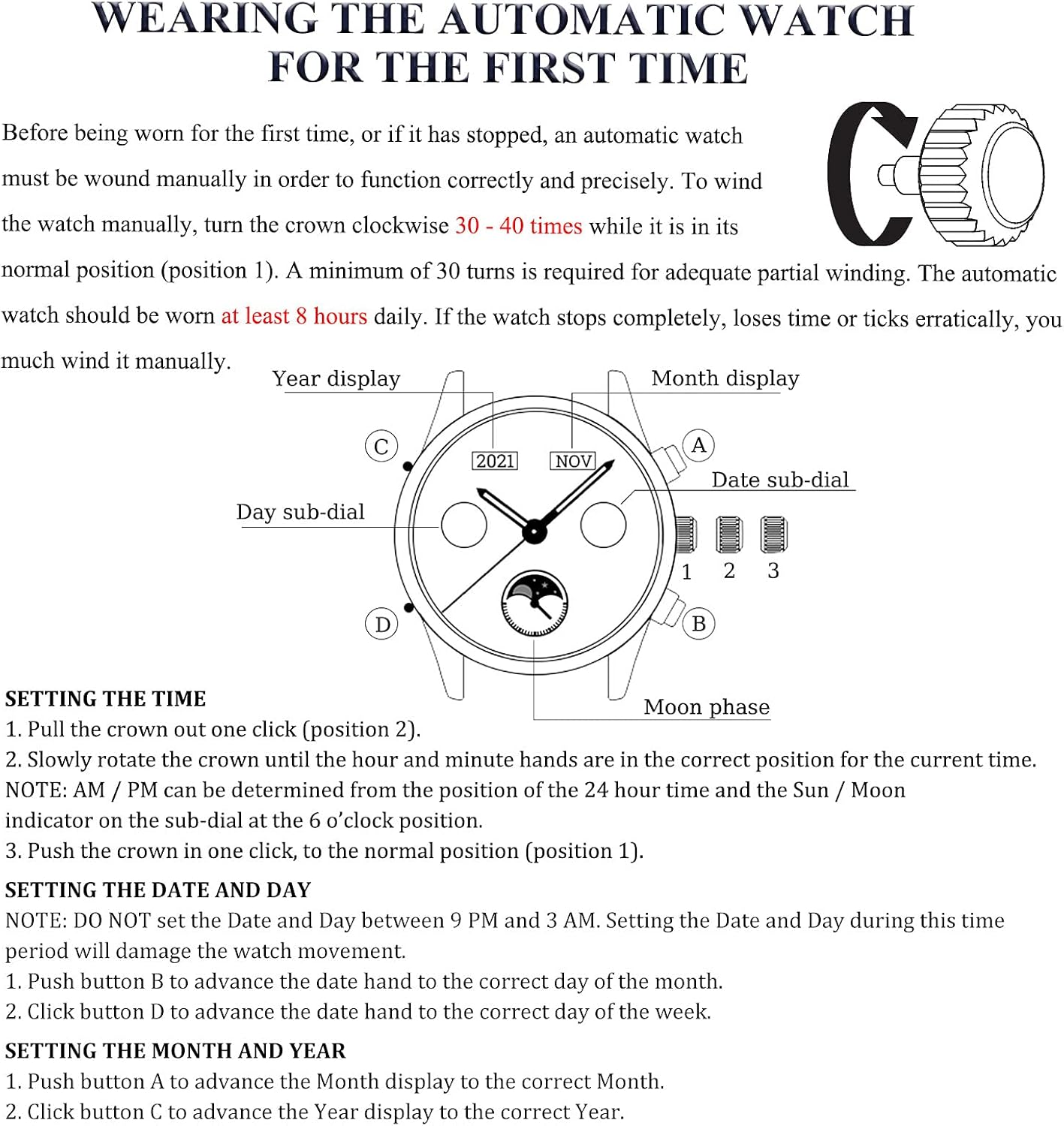 Vista 3 de OLEVS Relojes mecánicos automáticos para hombre, cuerda automática, impermeable, acero inoxidable, relojes de pulsera para hombre, reloj de lujo