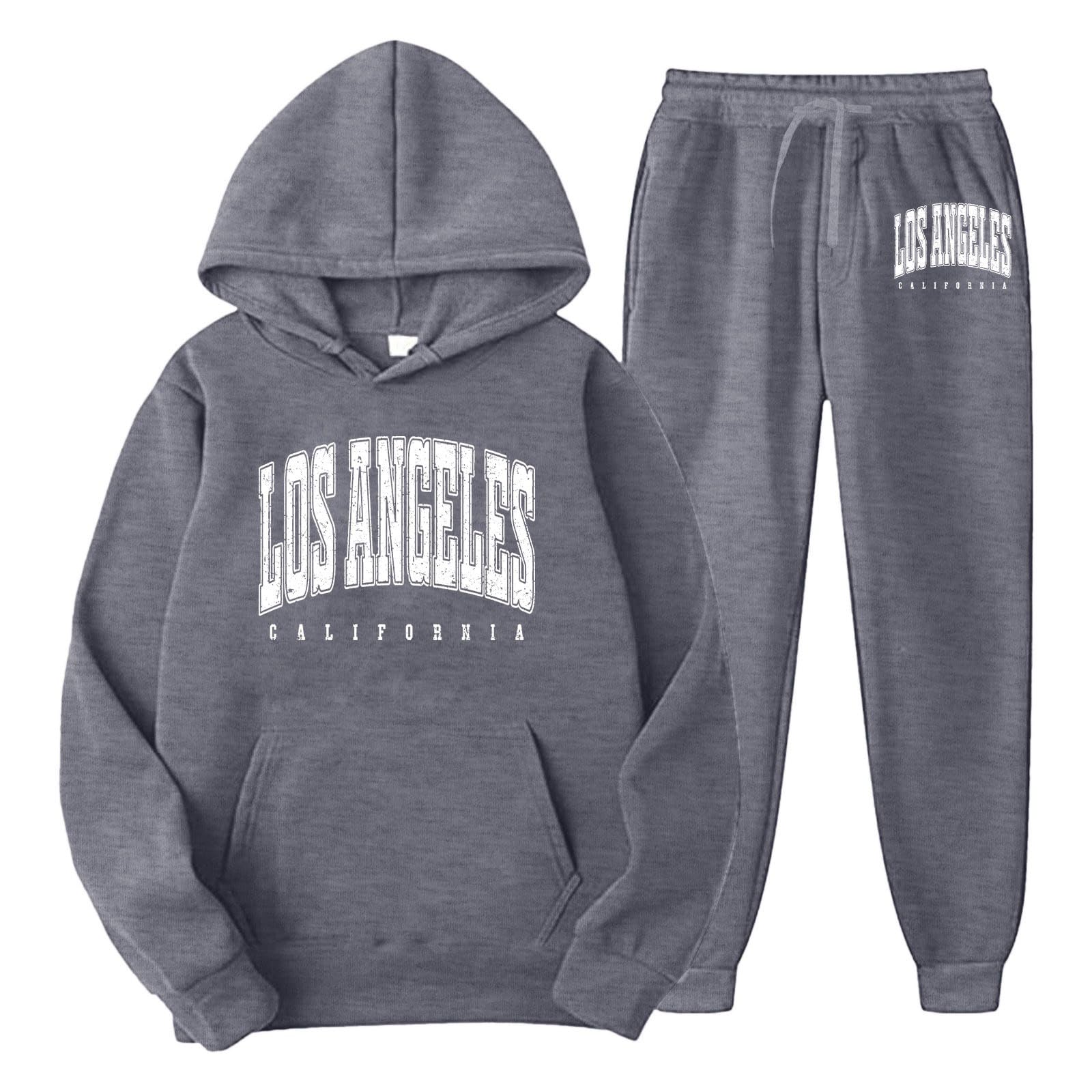 Jogginganzug Damen Herren Zweiteiler Jogger Set Y2K Buchstaben Drucken Kapuzenpullover Und Jogginghose 2 Teiler Sportanzug Baggy Trainingsanzug Outfit Tracksuit
