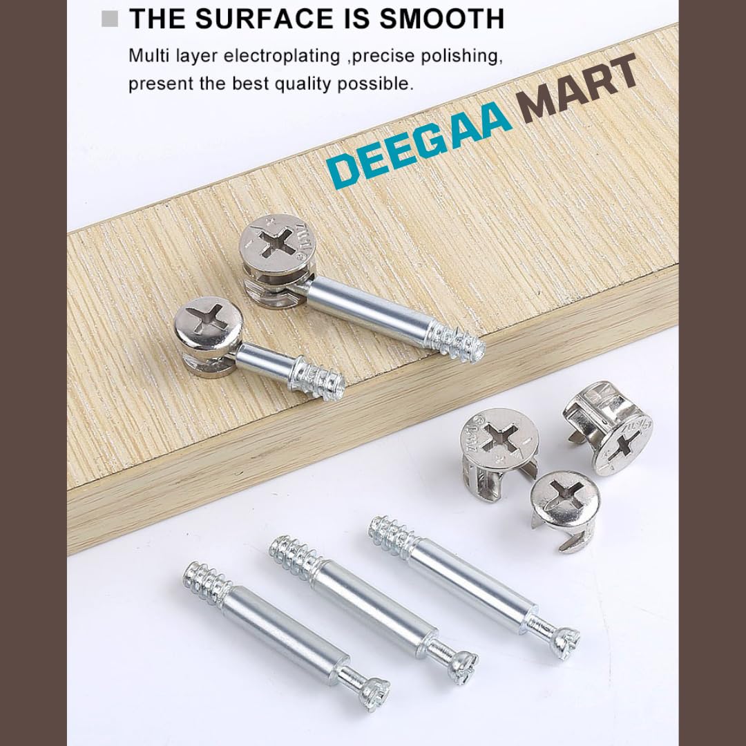 DEEGAA MART Furniture Cam Screws Connector, Minifix Cam Fitting