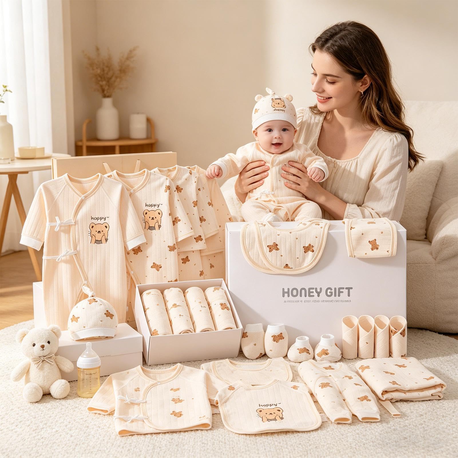Ubrania dla chłopców | Bawełniane body unisex, zestawy odzieży dziecięcej dla dziewczynek, uniseks dom prysznic mama urodziny lista fotografii