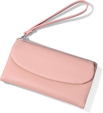 Wallet Women, Bifold Long Wristlet Clutch Womens Wallets, Zipper Coin Purses Cash Credit Card Organizer for Ladies