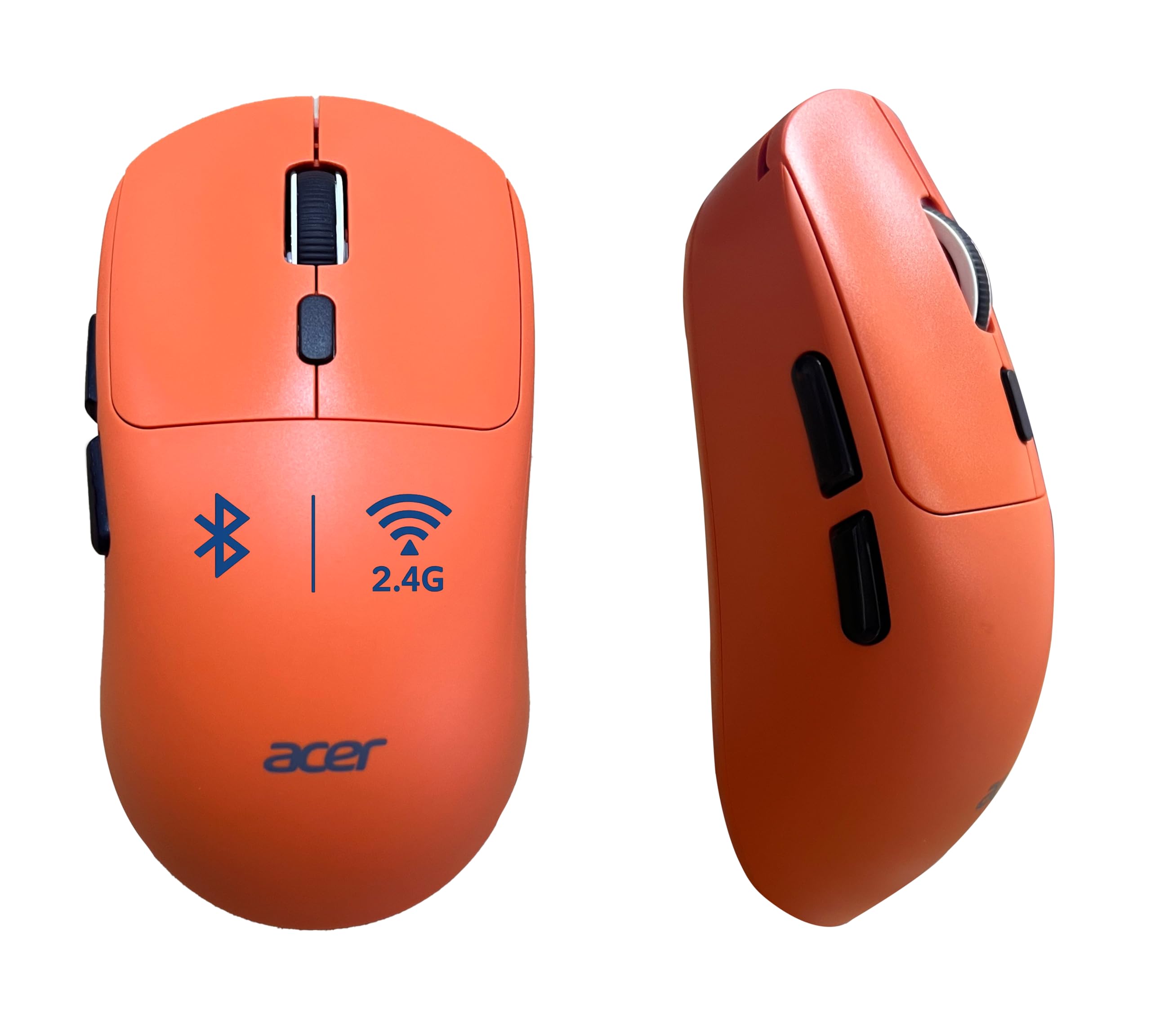 acer PopGo Wireless Mouse | 2.4G + BT5.4 Dual Mode | 500mAh Rechargeable Battery | Adjustable DPI up to 6400 | Silent Click | 6 Buttons+Scroll Wheel | 10m Range | Windows & Mac Compatible – Orange-image-26