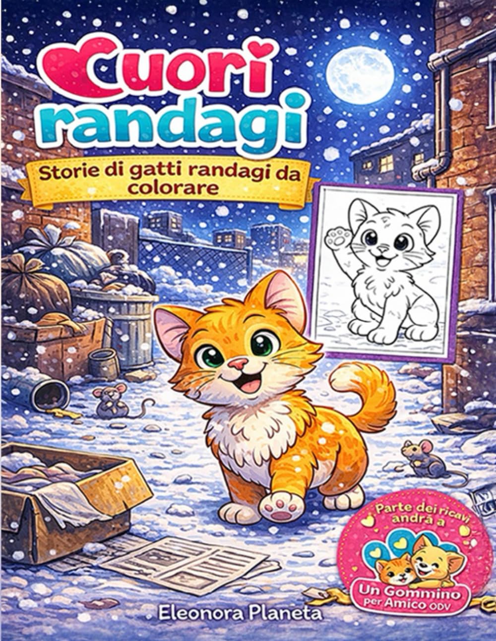 Cuori randagi: Storie di gatti randagi da colorare