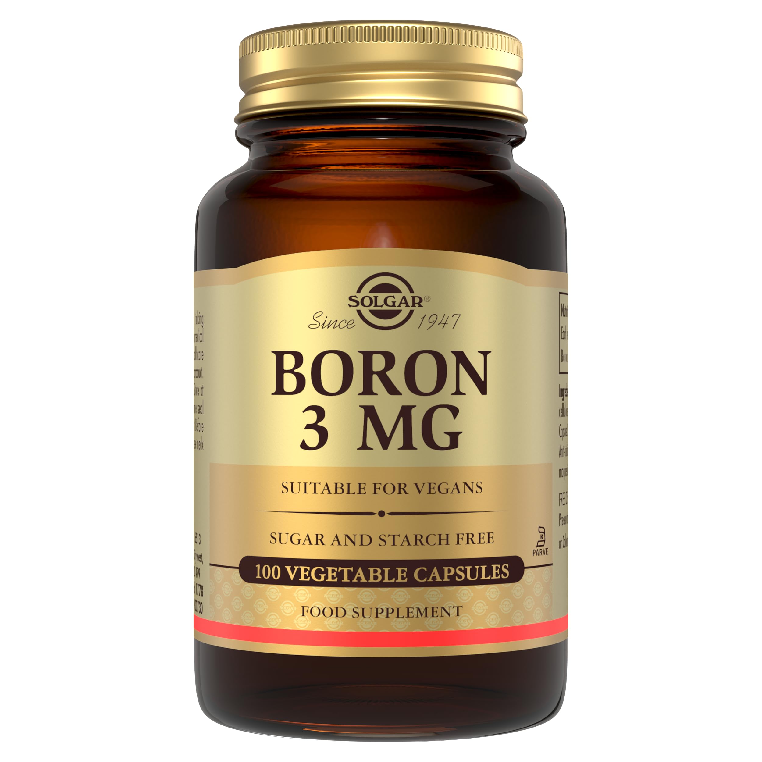 Solgar Boron 3 mg - 100 Vegetable Capsules