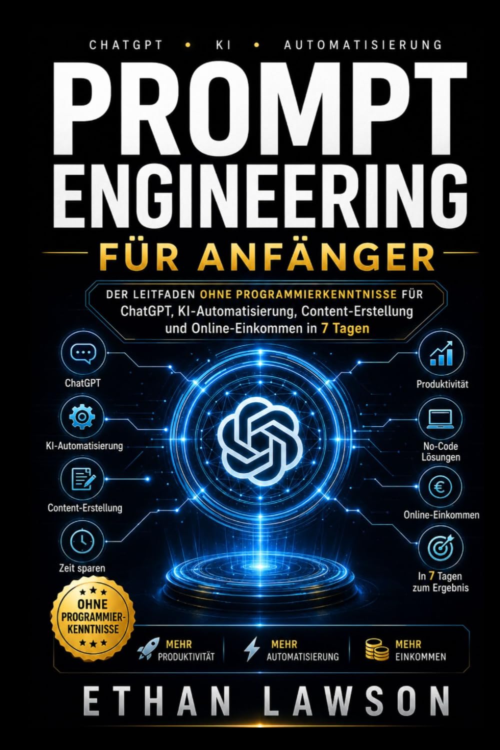 Prompt Engineering für Anfänger: Der Leitfaden ohne Programmierkenntnisse für ChatGPT, KI-Automatisierung, Content-Erstellung und Online-Einkommen in 7 Tagen