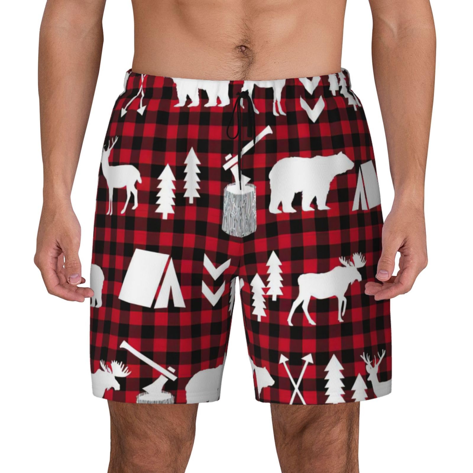 Short de bain imprimé vache cerf arbre de Noël EdWal - 8