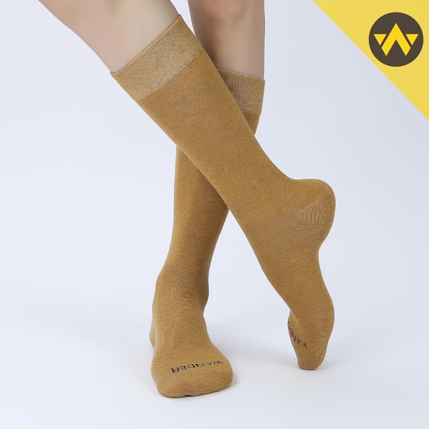 WANDER Men's Dress Socks Cotton Thin Classic Lightweight Socks 6/8 Pairs Solid & Patterned Soft Breathable Socks - Image 2