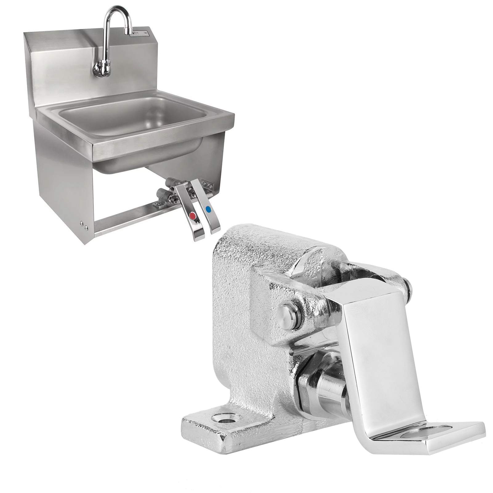 Akozon Válvula de Grifo de Latón con Rosca G1/2: Accesorios de Grifo con Control Manos Libres para Uso en Cocina, Baño, Hospital y Laboratorio en Bares, Hoteles, Restaurantes y