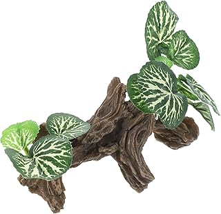 CIYODO Ornamentos De Aquário Reptisoil Planta Falsa Simulação De Tanque De Peixes Decoração De Planta Resina Réptil Planta Falsa Plantas Aquáticas Adorno De Plantas