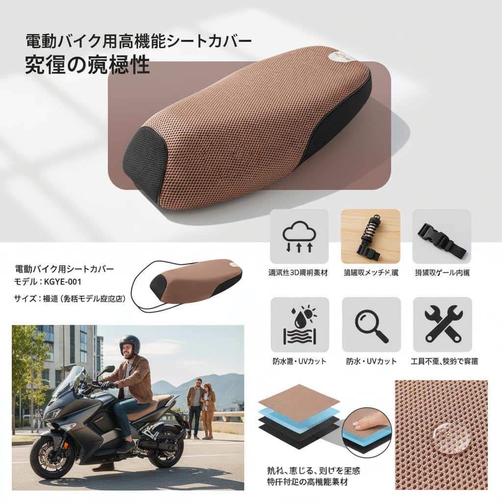 Amazon | スクーター用 シートカバー バイク モーターバイク用 通気性