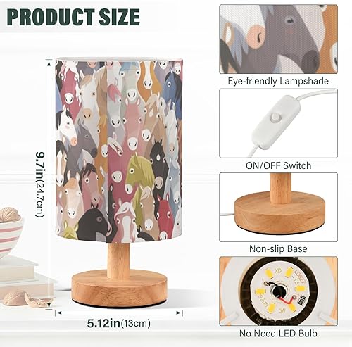 Miniatura 3 de Night Lampsnight Light Led Lamps Electric Colourful Cartoon Horses Night Lights for Boys Glass Table