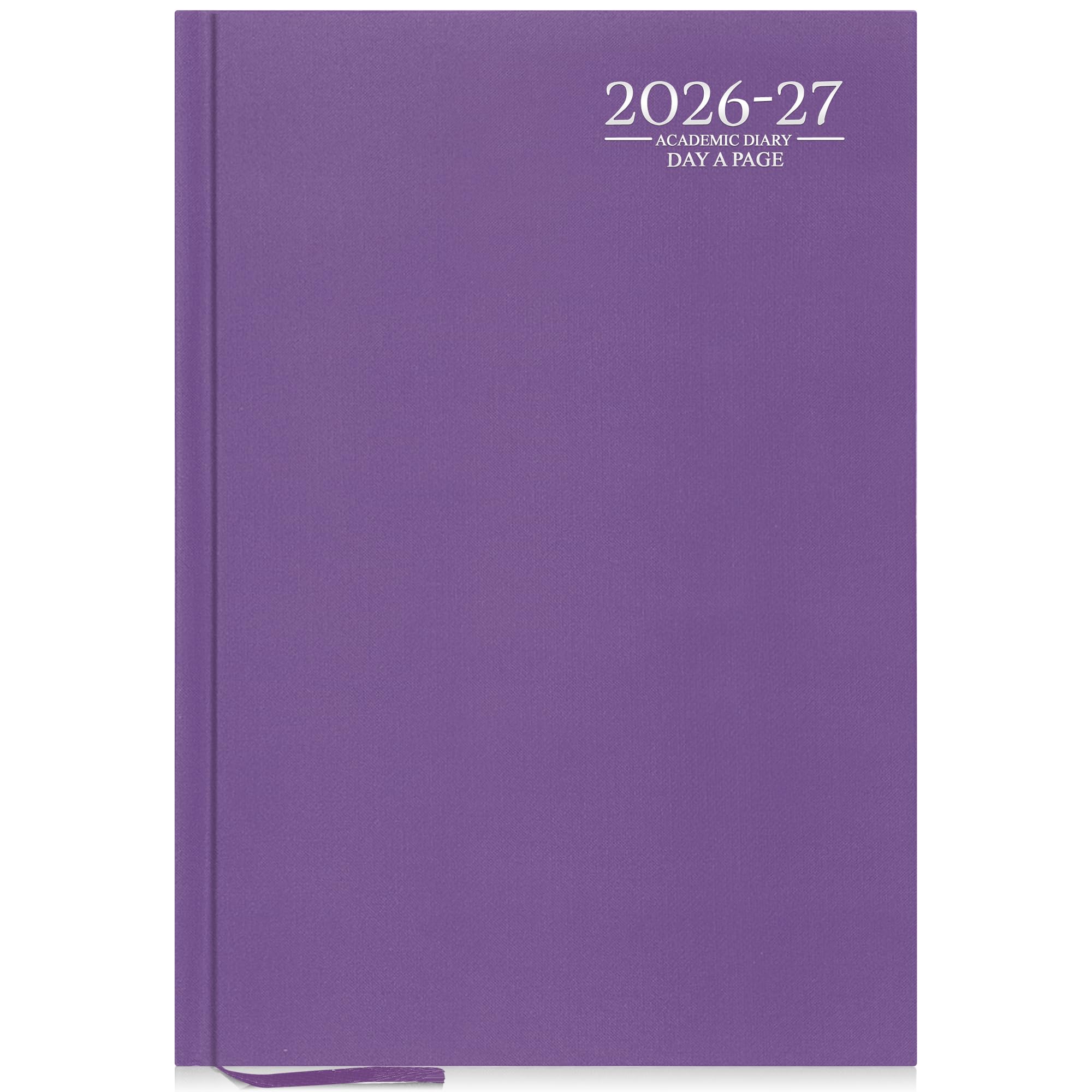 G4GADGET 2026-2027 Academic Diary A4 Day A Page Purple Hardback – August 2026 to July 2027 Daily Planner, Student Teacher School Organizer, Appointment & Timetable Year Planner