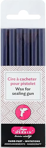 Herbin 35878T - Juego de 6 varillas de cera especiales para pistolas de color berenjena