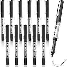Cobee 12Pcs Quick Dry Gel Pens, 0.5mm Black Ink Pens Fine Point Pen for Writing