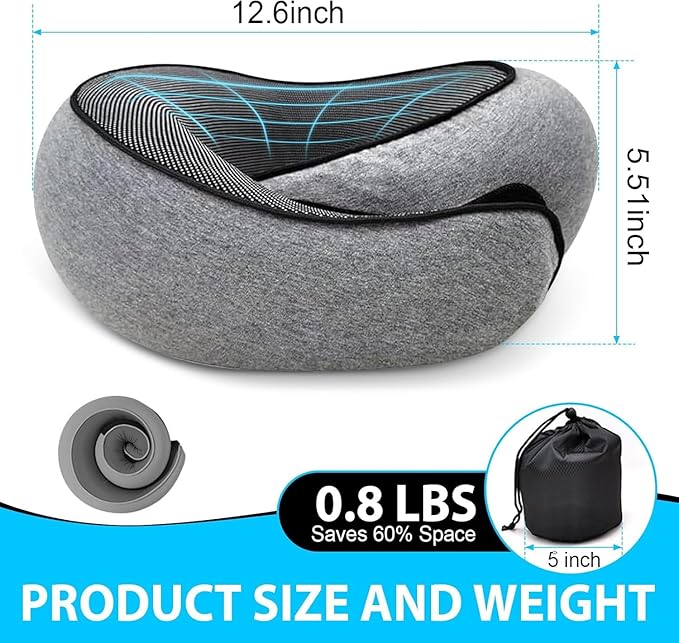 Almohada de Viaje Memory Foam Ajustable Unisex miniatura 2