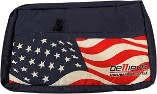 HAGAN Be11ieve Field Hockey Umpire accessory Bag with Penalty Cards (Navy/USA)