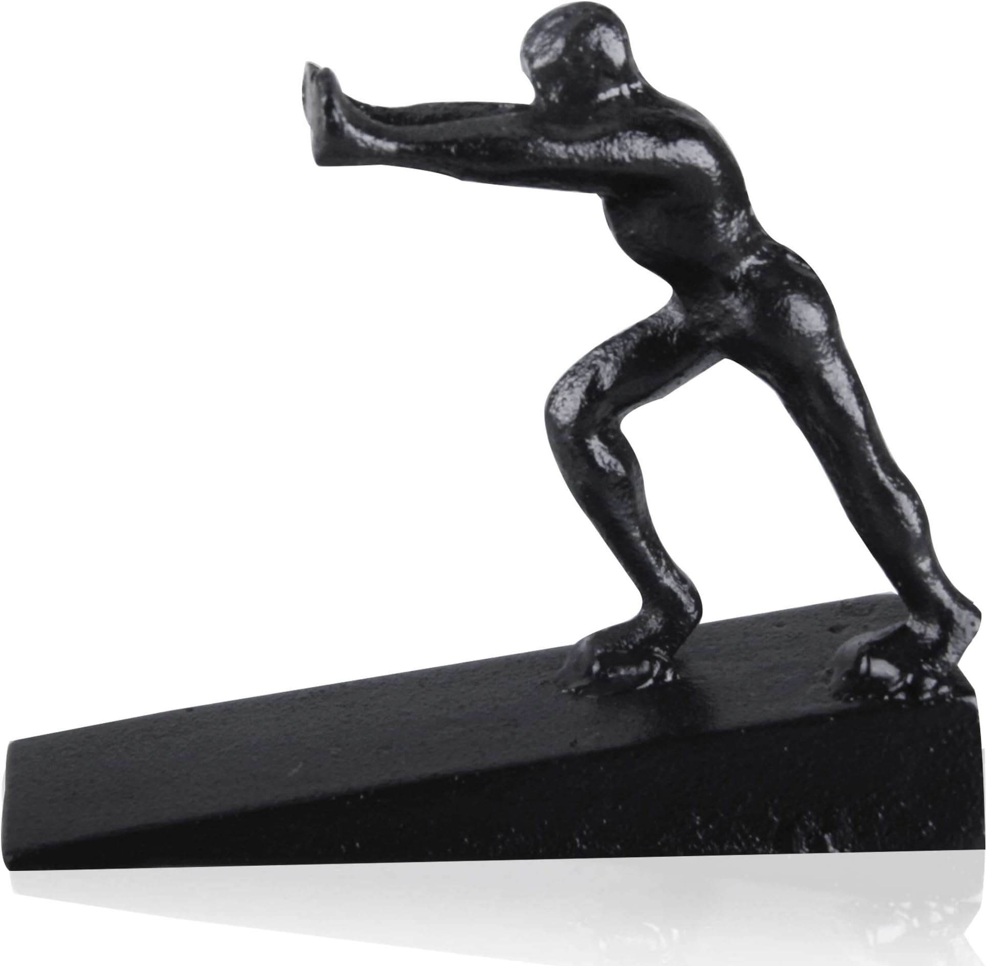 Cast Iron Door Stop, Decorative Rustic Heavy Duty Door Stopper, Man Door Stop Wedge to Stop Your Bedroom, Bath and Exterior Doors