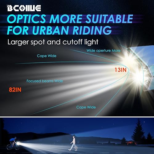 Miniatura 2 de Bike Lights for Night Riding, Super Lumen 360 Rotatable 10000 Lumen Bike Headlight, 1200 Lumen Larger Wide Angle 3000 mAh Bicycle Lights Front and