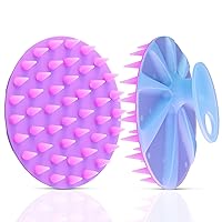 Vista 12 de INNERNEED - Cepillo de champú para el cuero cabelludo con masajeador, limpiador manual para el cuero cabelludo para cabello húmedo y seco, cerdas