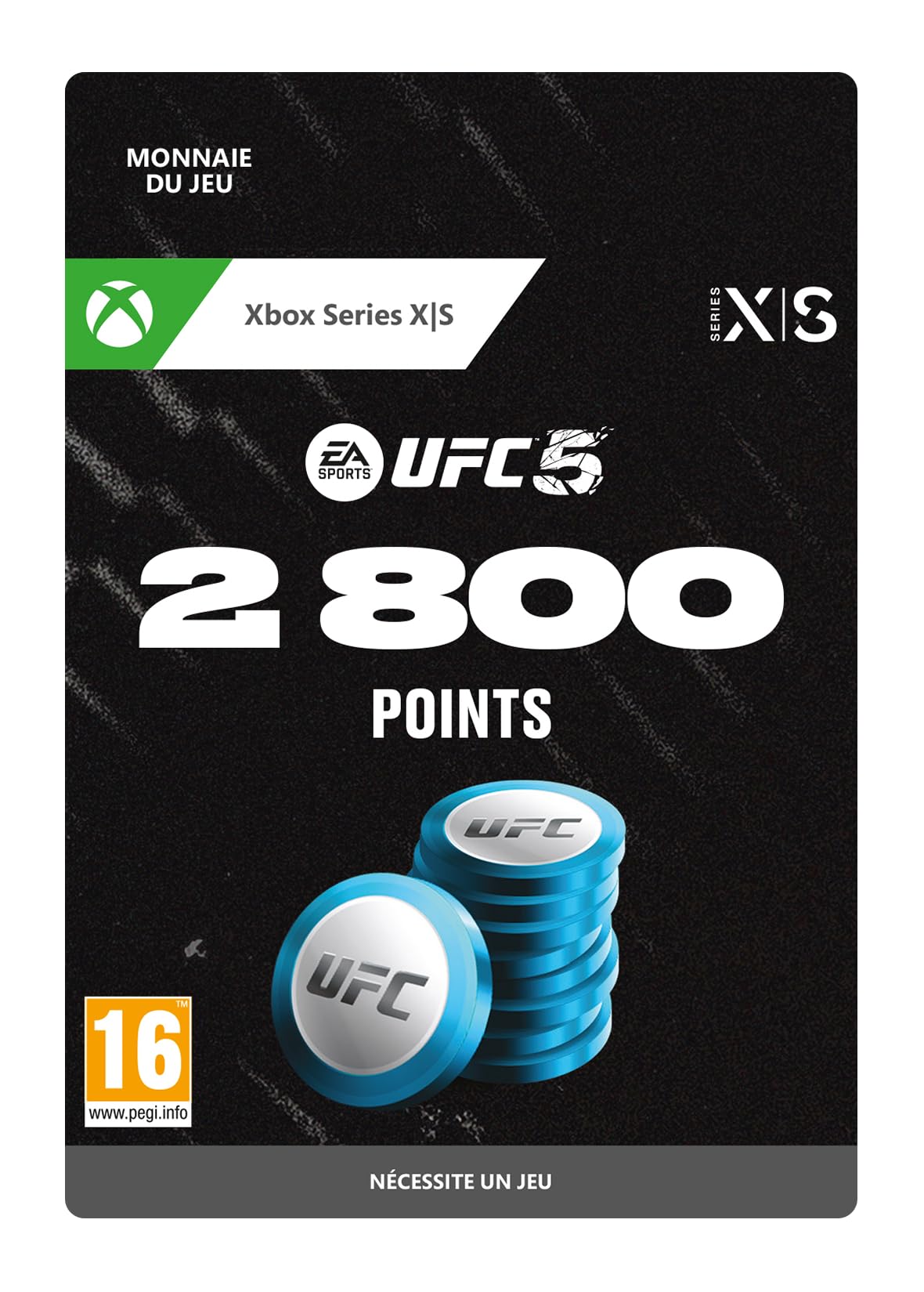 UFC 5 : 2800 POINTS | Xbox Series X|S – Code jeu à télécharger