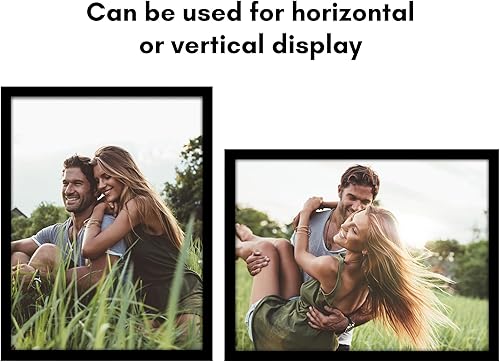 Vista 771 de Americanflat - Marco para póster de 71 x 74 cm con plexiglás pulido, portarretratos negro de madera industrializada, Epic Collection, marco ancho