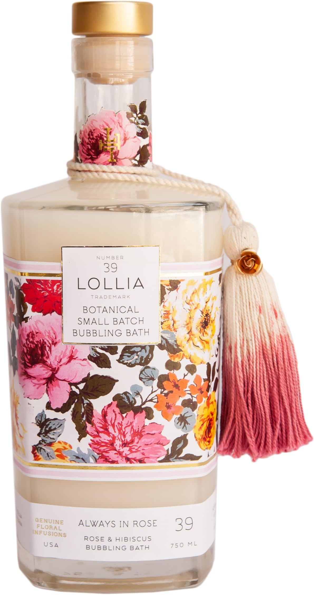 Always in Rose Bubble Bath, 25 fl oz, Rose & Hibiscus Scented Bubble Skin Care for Women, Moisturizing & Hydrating Luxury Floral Bubbling Bath Soap for Home Spa
