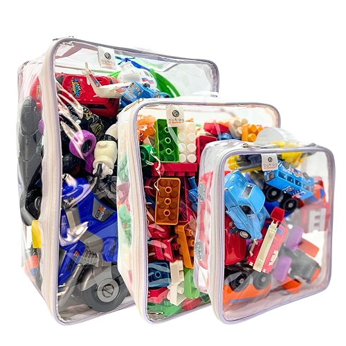 Kit 3 Organizador Brinquedos C/Zíper 1P + 1M + 1 G bubag | Ursinhos Carrinhos, Empilhável, Guarda Roupa, Dobrável Kit 3 Organizador Brinquedos C/Zíper 1P + 1M + 1 G bubag | Ursinhos Carrinhos, Empilhável, Guarda Roupa, Dobrável