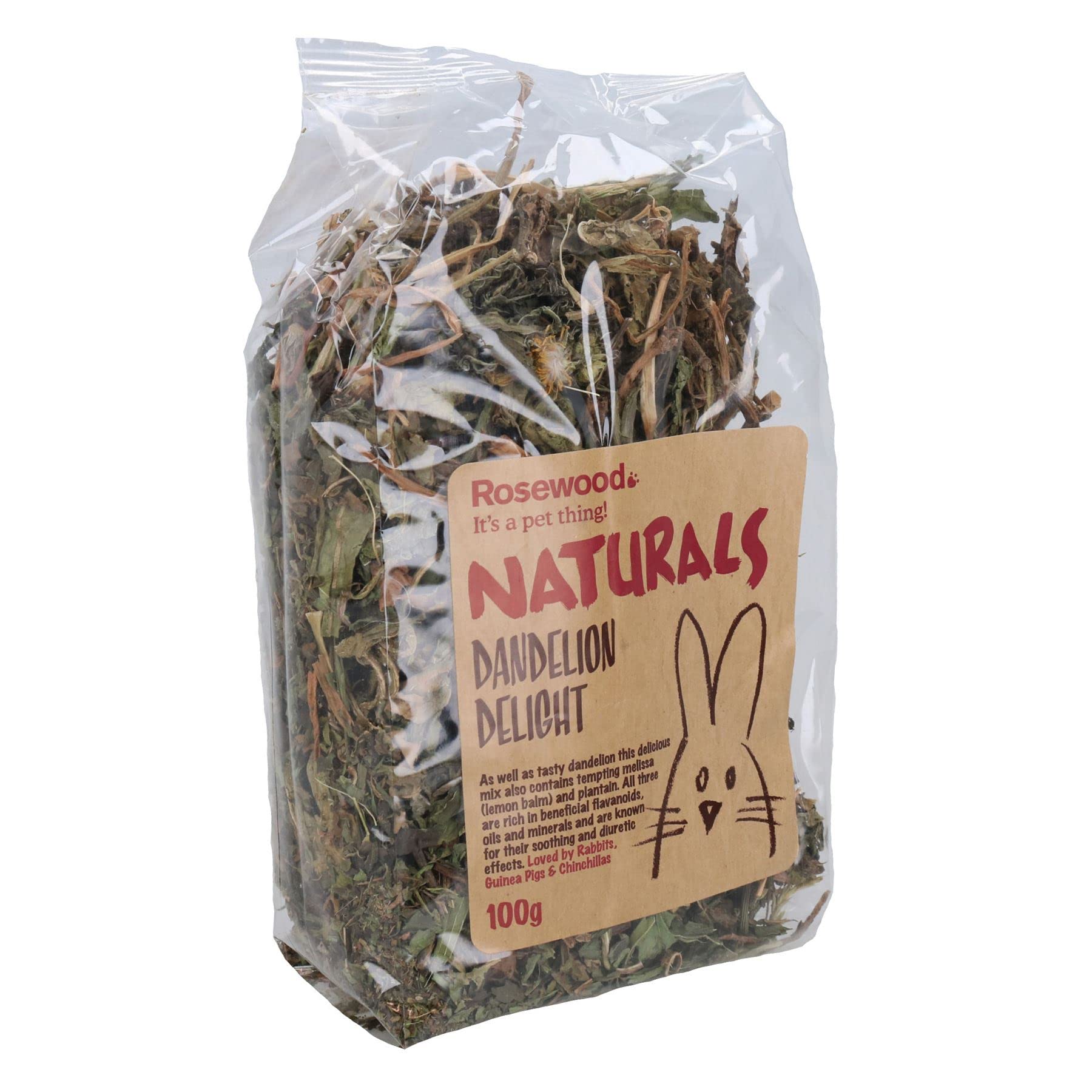 AB Tools 1PK Small Animal Treat Rabbit Guinea Boredom Breaker Natural Dandelion Delight