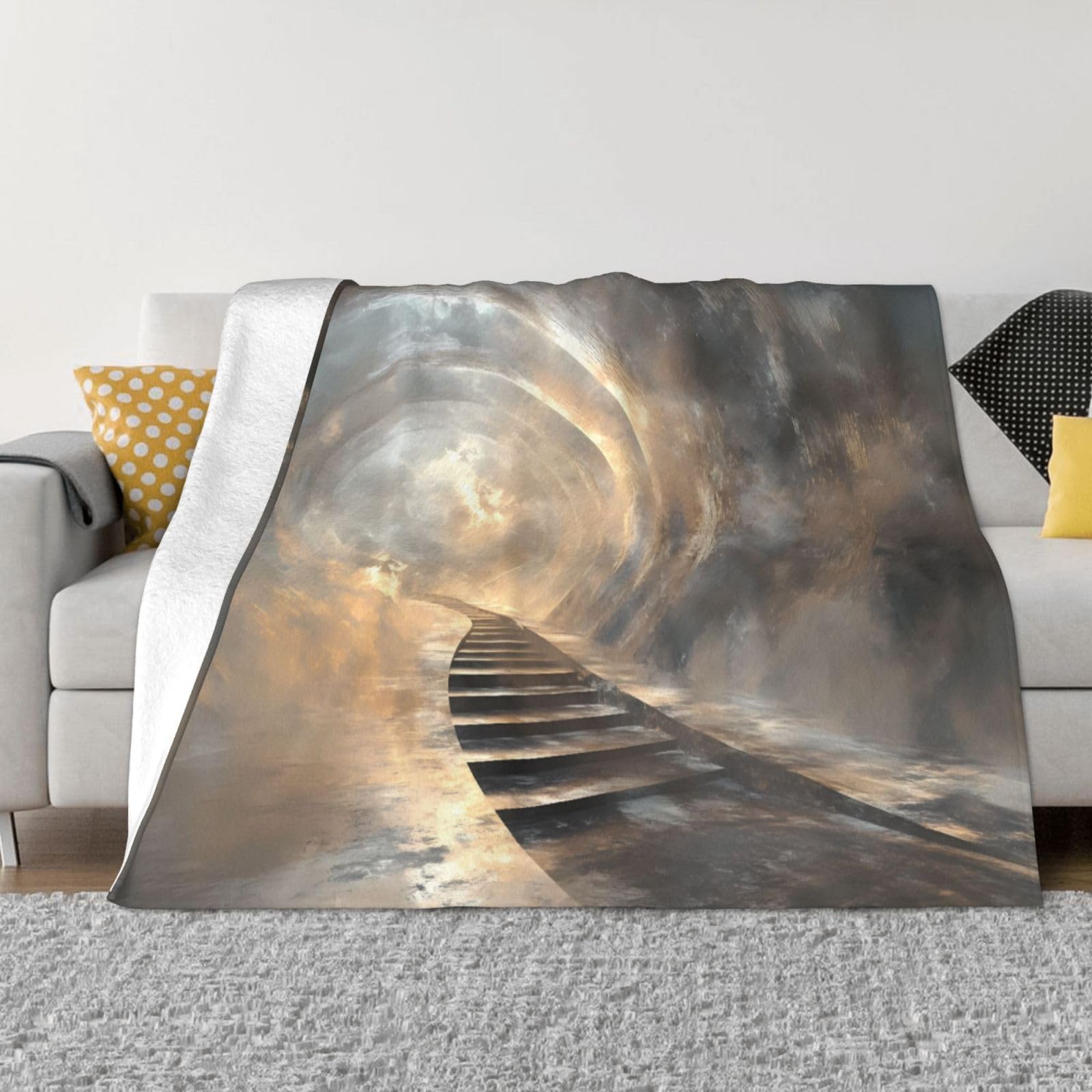 Couverture de canapé chaude Dream Vortex Passage en flanelle de 152x127 cm pour lit et salon