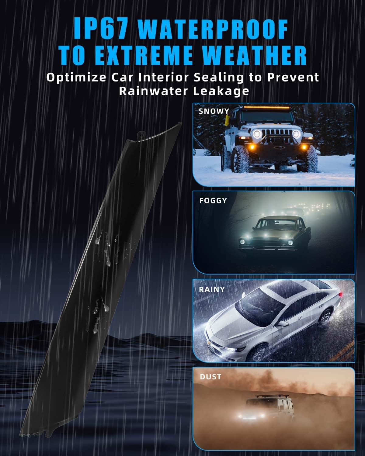 Windshield A-Pillar Trim Molding for 2017-2023 Nissan Armada, 2011-2013 Infiniti QX56, 2014-2023 Infiniti QX80, Front Driver Side Windshield Post Trim A Pillar Molding Cover
