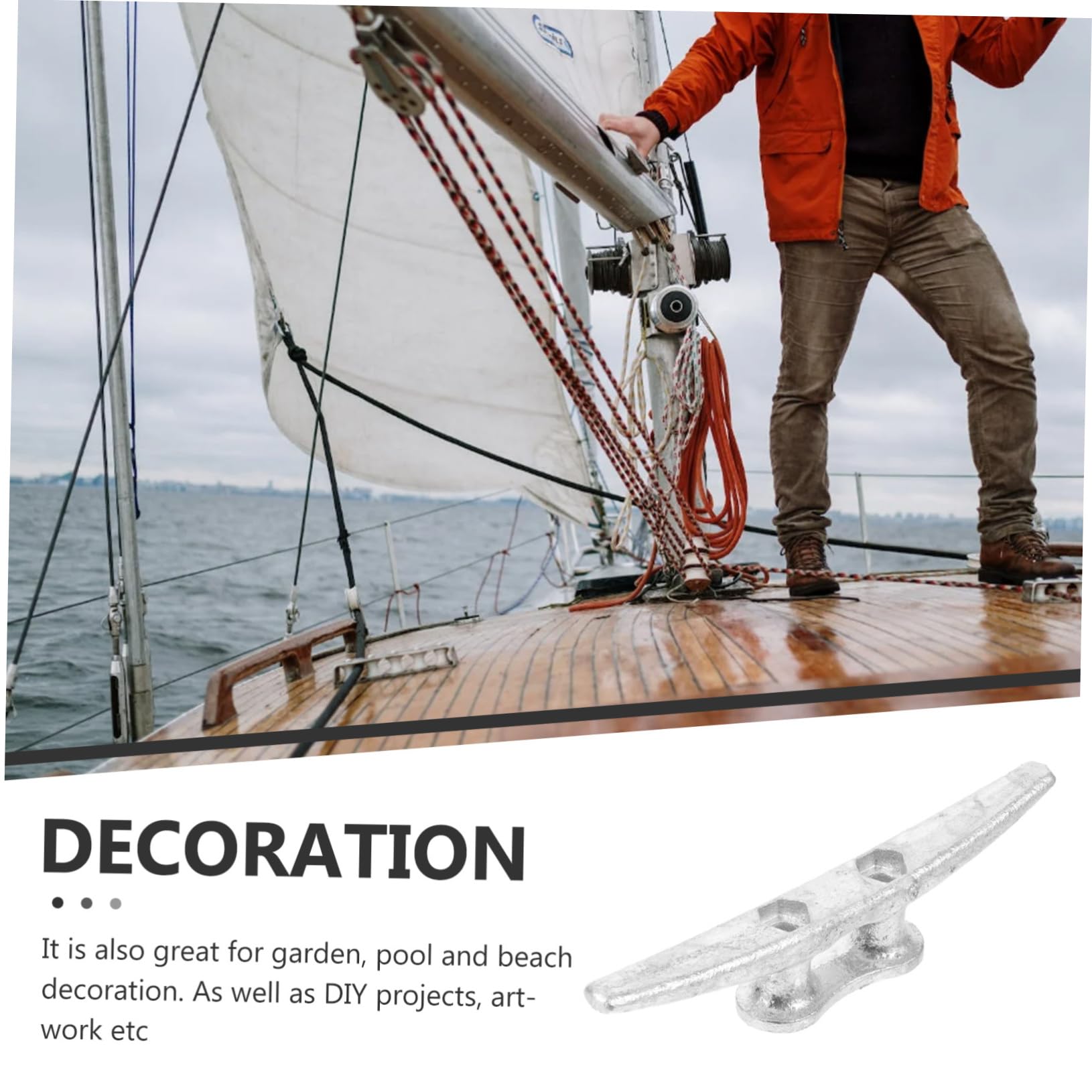 iplusmile Gancio per Metallo Cleat per Ormeggio Resistente e Multifunzionale per Barche Kayak e Decorazioni Nautiche Accessorio per Fissaggio e Spiaggia