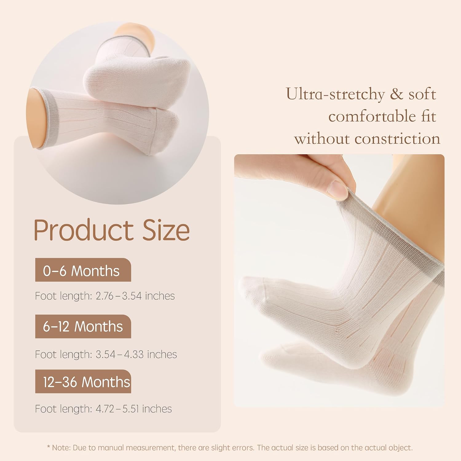 8 Pack newborn infant baby toddlers socks for Unisex Baby Girls & Boys 0-36 Months 81.2% Cotton Soft