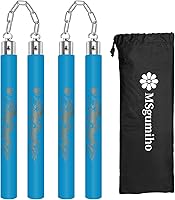Vista 1 de Nunchucks de entrenamiento de goma espuma segura de MSGumiho con sistema de bolas de rodamientos y cadena de acero 2 piezas para niños