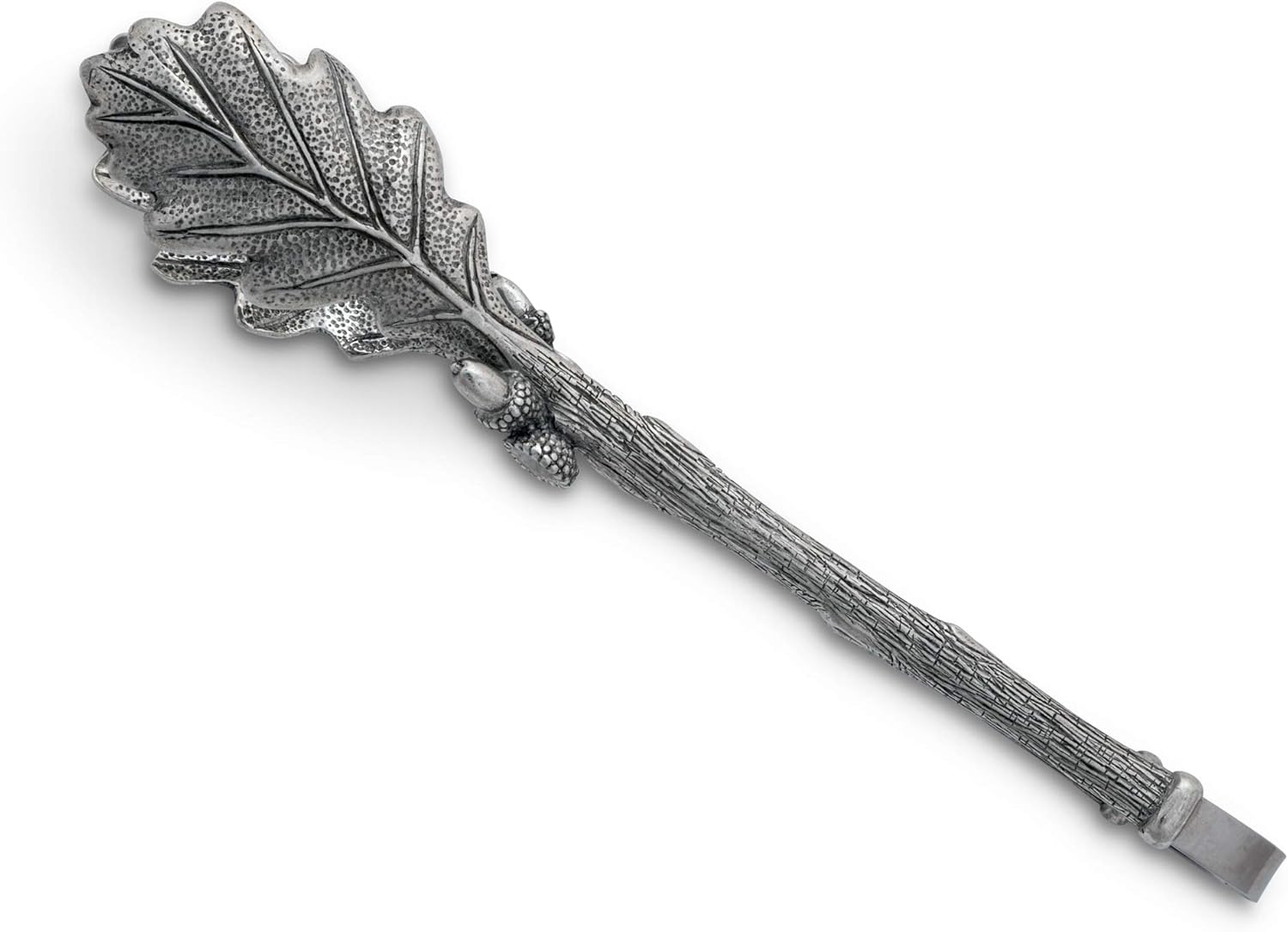 Vagabond House Pewter Oak Leaf Pattern Ice/Bread/Bar Tongs 8''Long x 3''Wide x 1''Tall