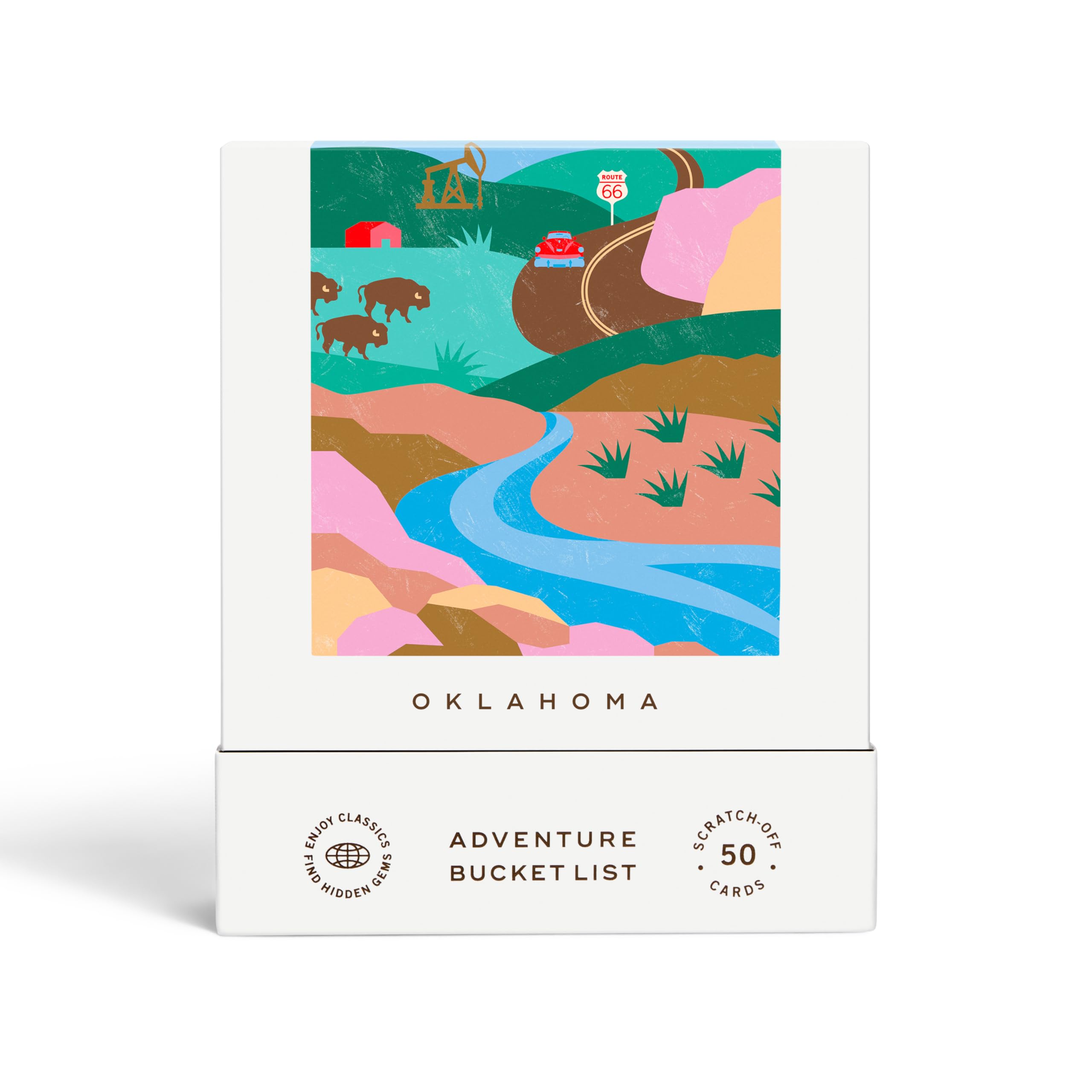 Oklahoma Adventure Bucket List: 50 Scratch-Off Card Game for Outdoor Activities, Tourist Attractions, and Road Trips - Perfect Travel Gift and Guide
