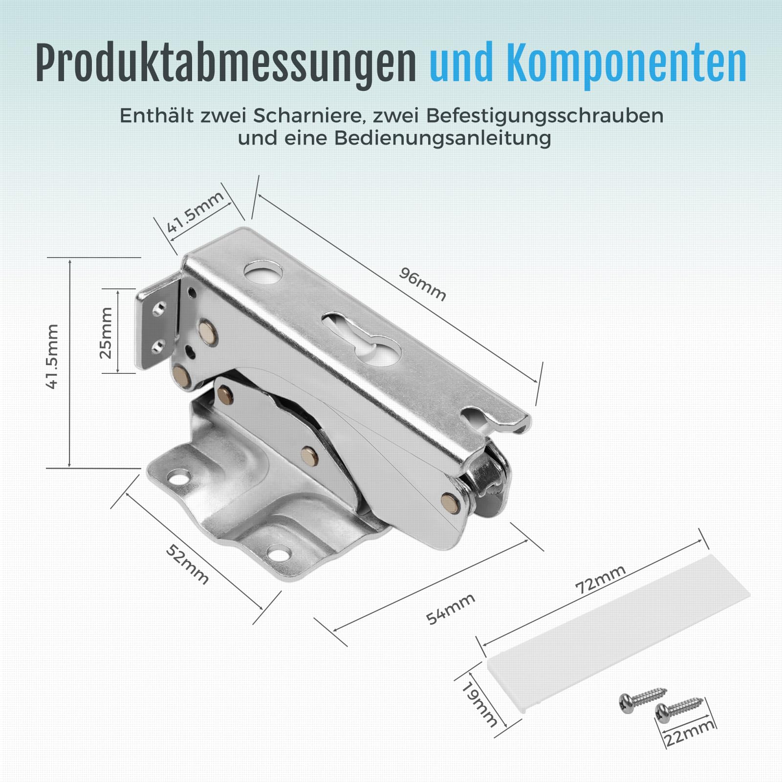 Kühlschrank Scharnier Türscharnier Geeignet für Bosch Siemens Miele AEG Neff Gaggenau 00481147 481147, AEG Electrolux 407131425/8 Miele 5546050 Gefrierschrank Einbau Kühlschrank Beschlag