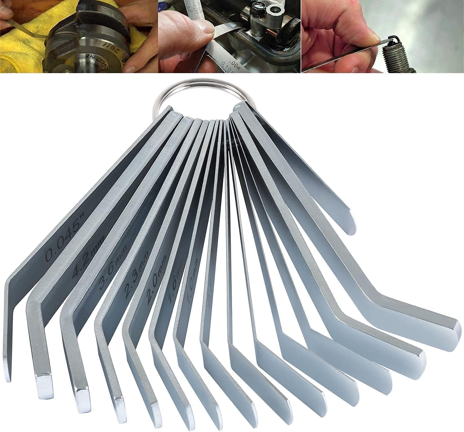 Feeler Gauge Jake Brake Tool Set 88880053 88880052 85111377 Suitable for Volve Mack MP7 MP8 MP10 D12 D13 D16 Engines, Intake and Exhaust Valve Adjustment Kit (14 PCs)