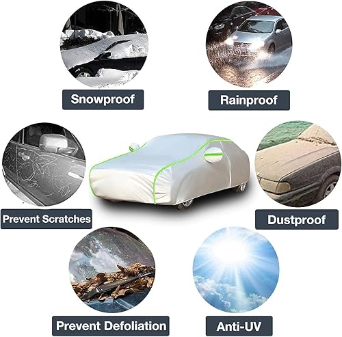 Miniatura 9 de Funda para automóvil compatible con Audi Q2Q3Q4Q5Q6Q7Q8, funda impermeable para todo tipo de clima, cubierta exterior completa impermeable para